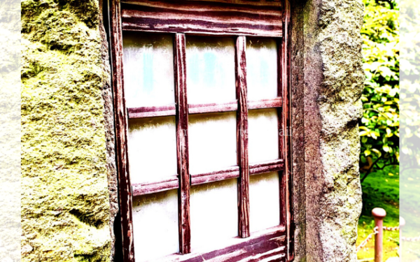 東京都港区赤坂にある乃木公園の旧乃木希典邸の地下の窓